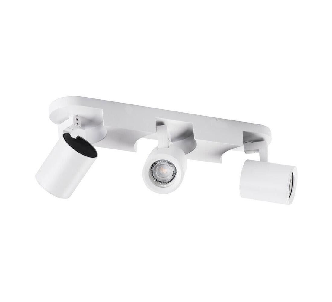 FARETTO ORIENTABILE STAFFA DA SOFFITTO LAMPADA 3 PORTAFARETTO GU10 BIANCO