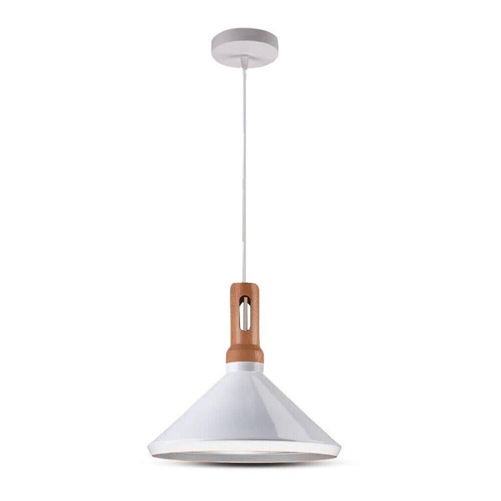 LAMPADARIO A SOSPENSIONE STILE INDUSTRIALE PENDENTE ATTACCO E27 PARALUME BIANCO
