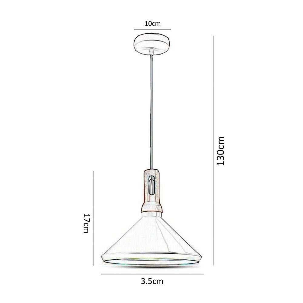 LAMPADARIO A SOSPENSIONE STILE INDUSTRIALE PENDENTE ATTACCO E27 PARALUME BIANCO