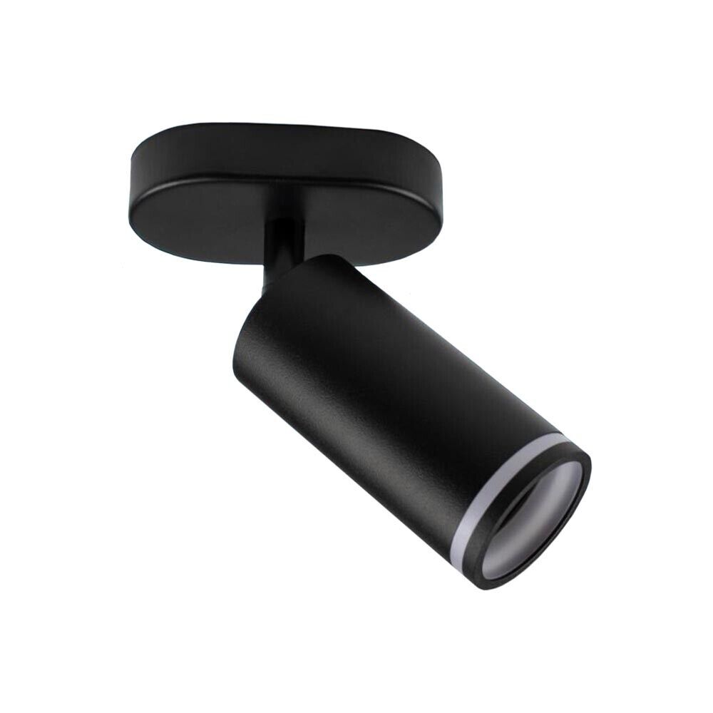 FARETTO ORIENTABILE DA SOFFITTO PARETE APPLIQUE PORTAFARETTO ATTACCO GU10 NERO