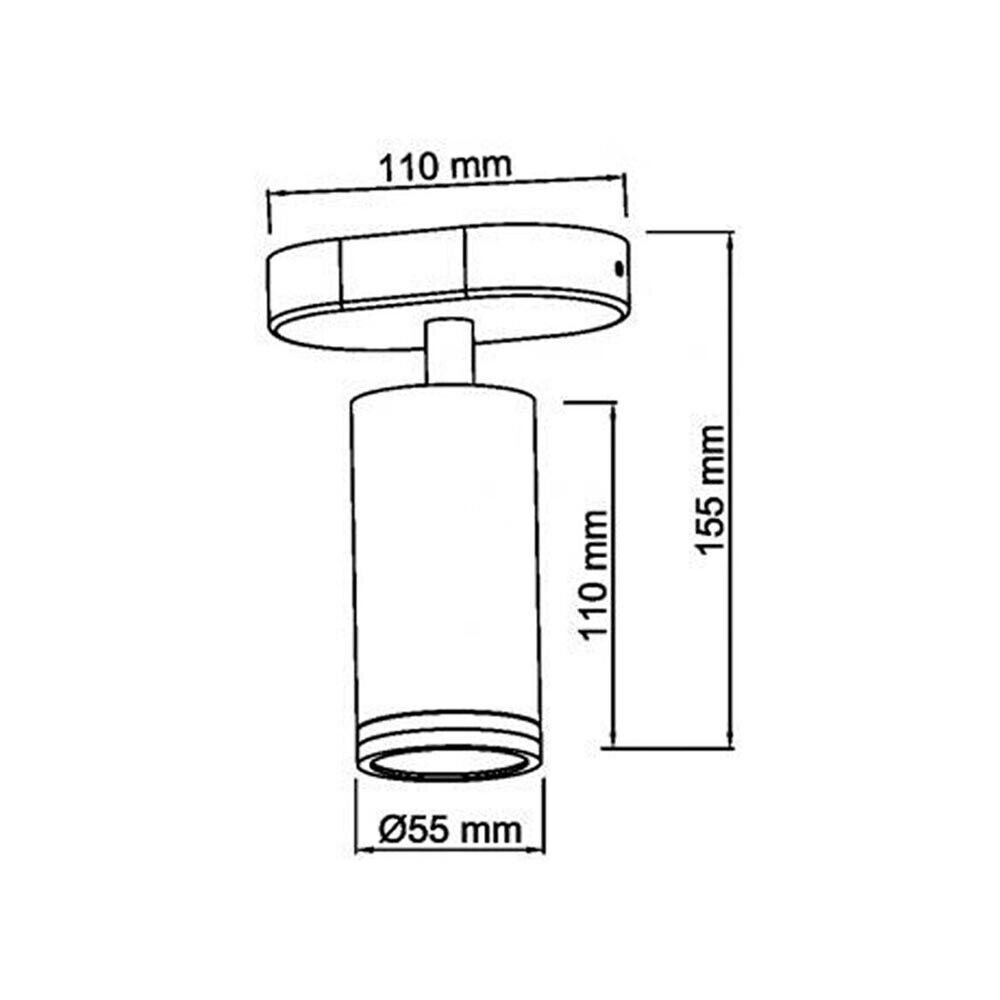FARETTO ORIENTABILE DA SOFFITTO PARETE APPLIQUE PORTAFARETTO ATTACCO GU10 NERO