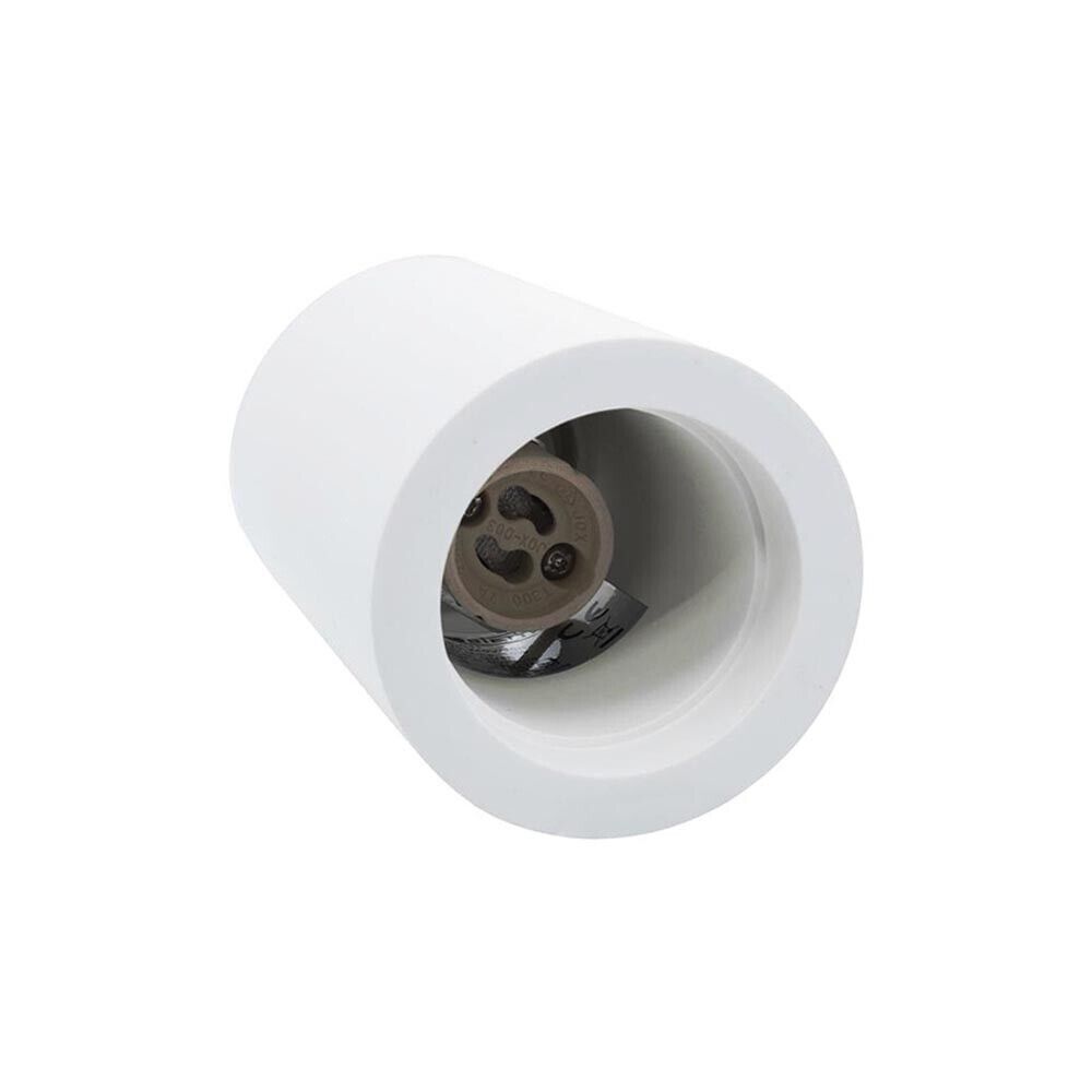 PORTAFARETTO IN GESSO A SOFFITTO GU10 PORTA FARETTO CILINDRO BIANCO VERNICIABILE