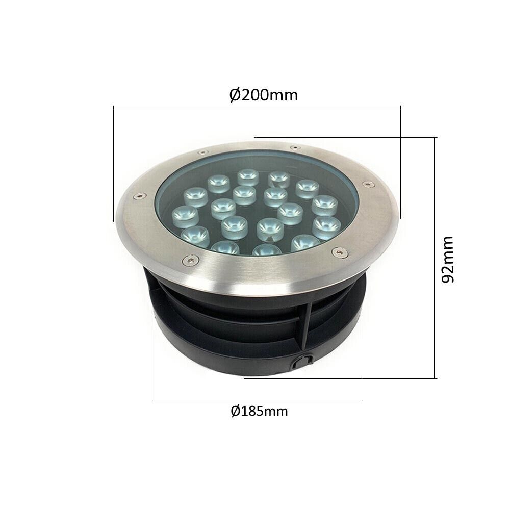 FARETTO CARRABILE CALPESTABILE SEGNAPASSI DA TERRA 18 W LED LUCE BIANCA IP67