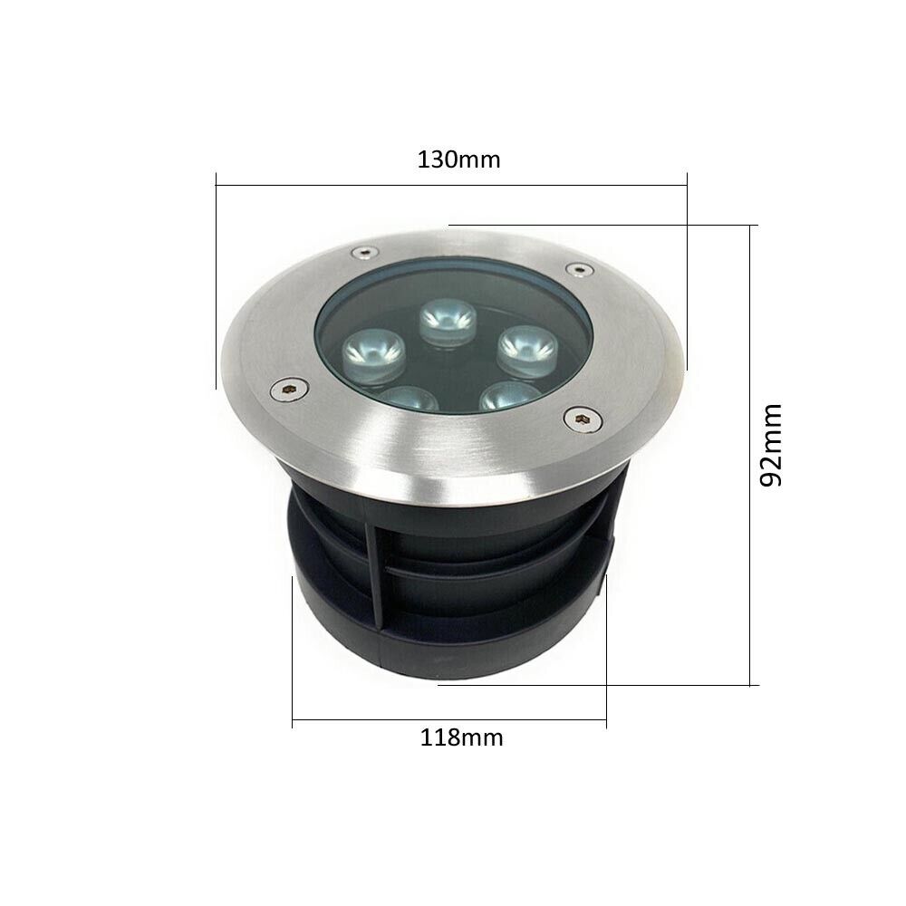 FARETTO CALPESTABILE DA TERRA SEGNAPASSI 5 WATT LED LUCE CALDA IN ACCIAIO IP67