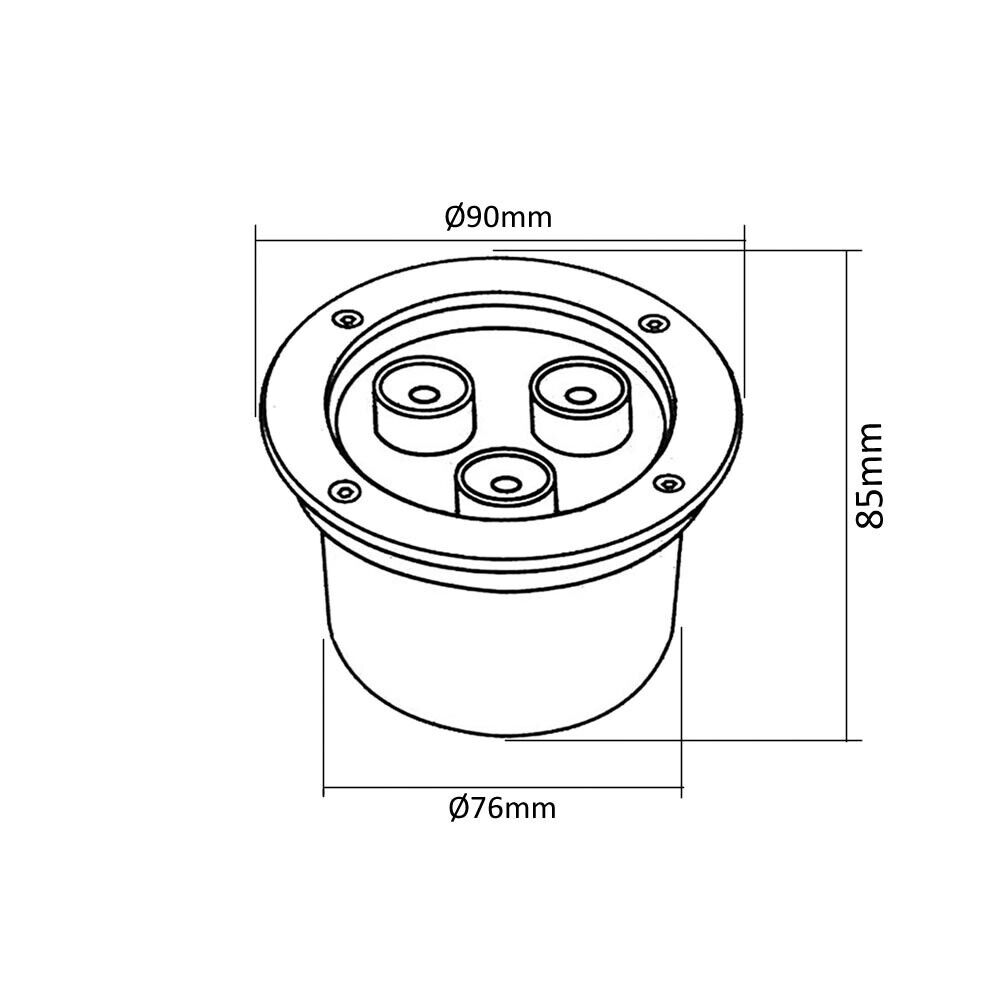 FARETTO SEGNAPASSI DA TERRA CALPESTABILE LED LUCE BIANCA 3 WATT GIARDINO IP67