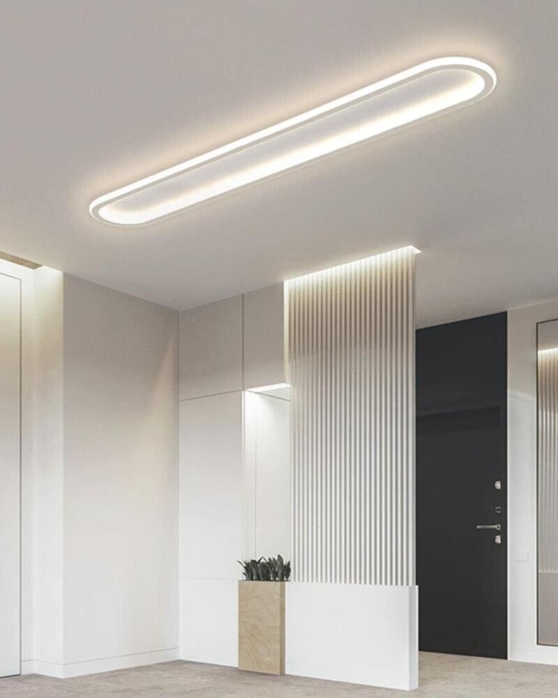 PLAFONIERA LED LUCE CALDA LAMPADARIO DA SOFFITTO PANNELLO SLIM OVALE 57 WATT