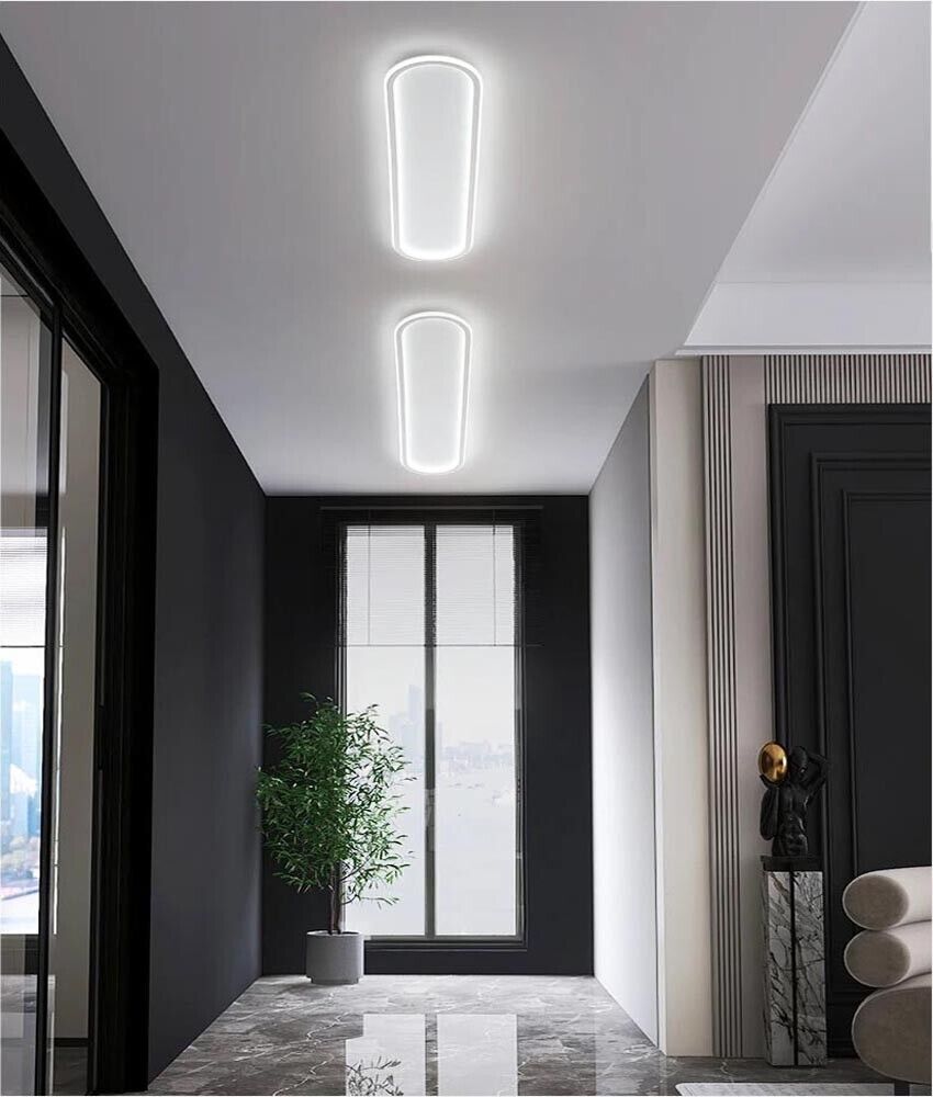 PLAFONIERA LED LUCE BIANCA LAMPADARIO A SOFFITTO 57 W PANNELLO SLIM OVALE 118 CM
