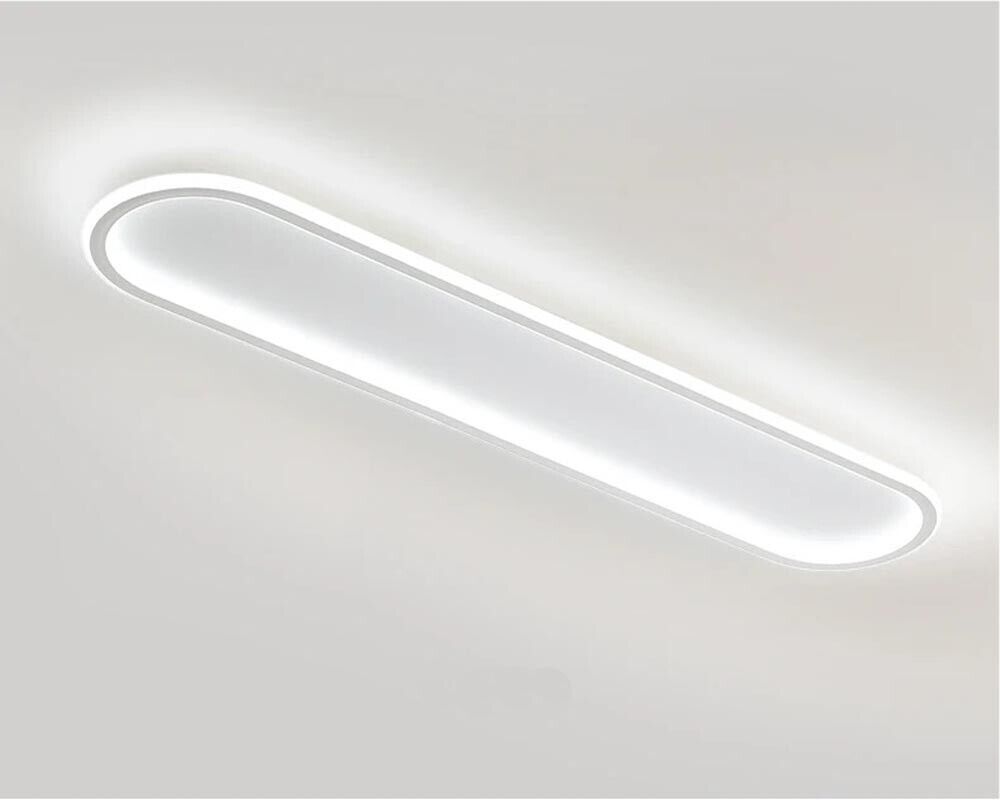 PLAFONIERA LED LUCE BIANCA LAMPADARIO A SOFFITTO 57 W PANNELLO SLIM OVALE 118 CM