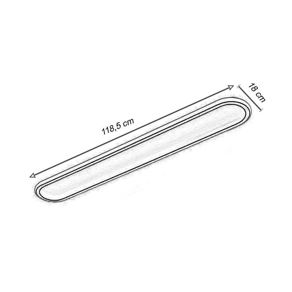 PLAFONIERA LED LUCE BIANCA LAMPADARIO A SOFFITTO 57 W PANNELLO SLIM OVALE 118 CM