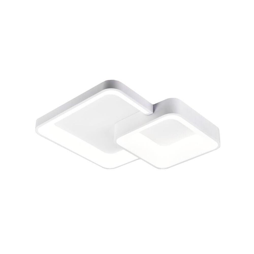 PLAFONIERA LED 2 QUADRATI 58 WATT 3 COLORAZIONI LUCE BIANCA CALDA NATURALE