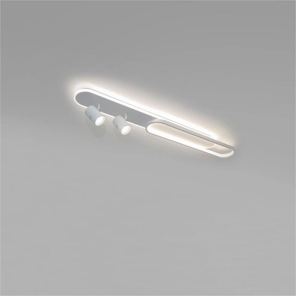 PLAFONIERA LED LUCE BIANCA LAMPADARIO A SOFFITTO 50 W 2 FARETTI ORIENTABILI GU10