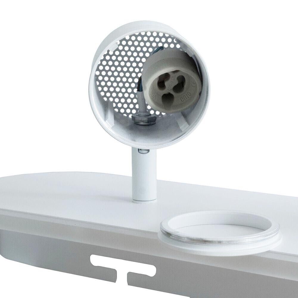 PLAFONIERA LED LUCE BIANCA LAMPADARIO A SOFFITTO 50 W 2 FARETTI ORIENTABILI GU10