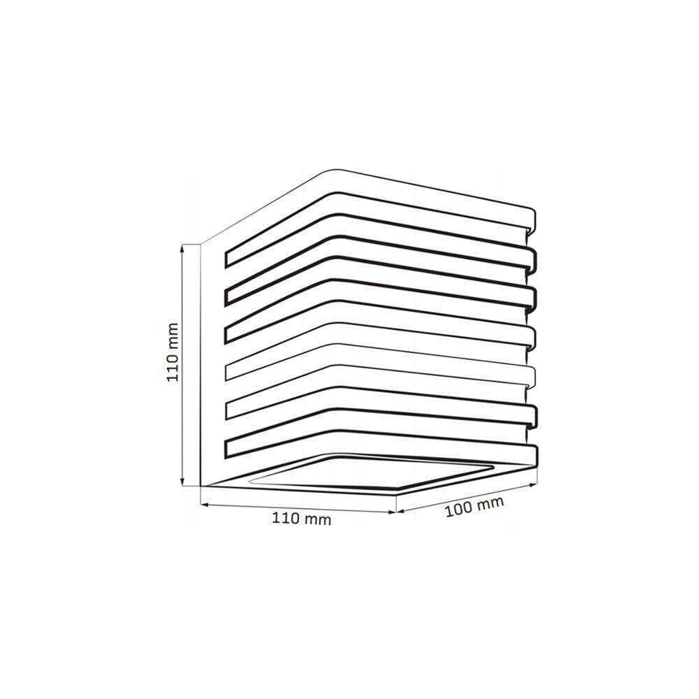 APPLIQUE LED LUCE CALDA LAMPADA A PARETE MURO 10 W ESTERNO FARETTO CUBO NERO