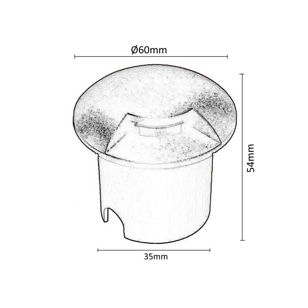 FARETTO CALPESTABILE LED 1 W FASCIO LUCE CALDA SEGNAPASSI CARRABILE ESTERNO IP67