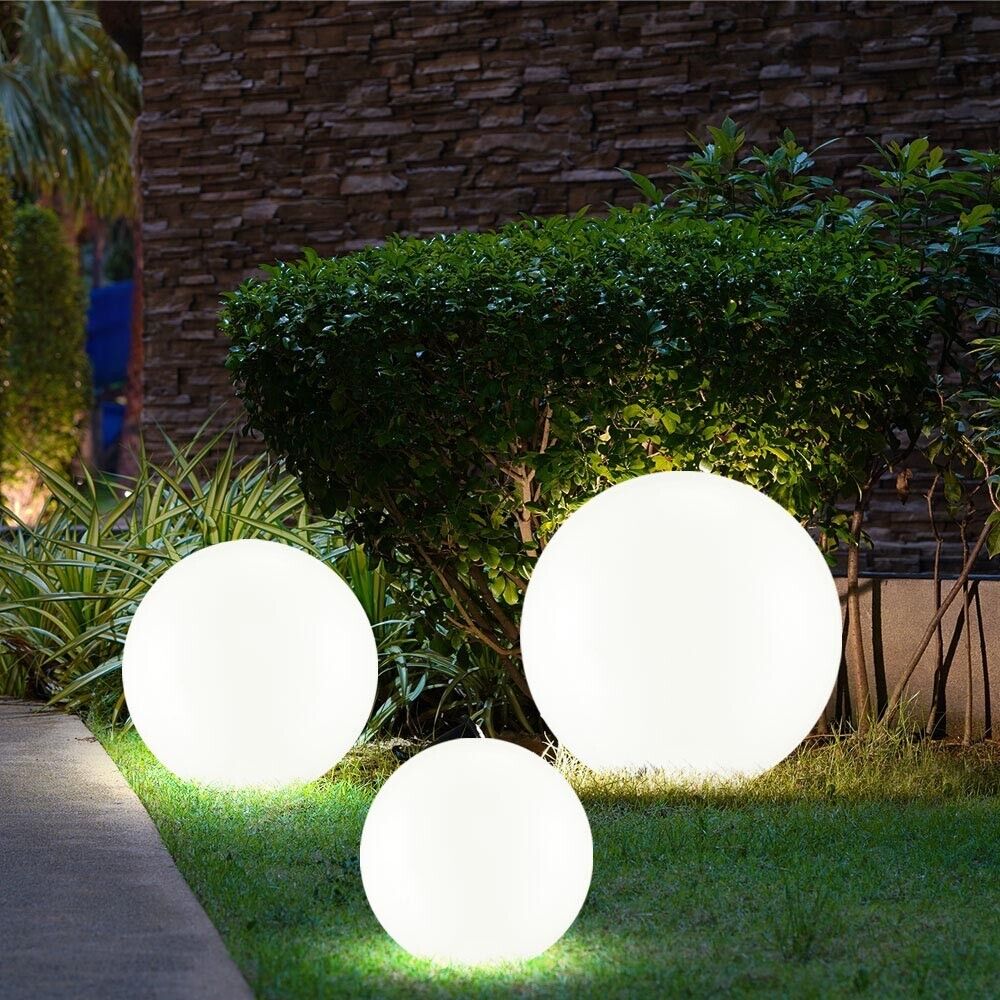 LAMPADA SFERA DA TERRA INTERNO ESTERNO ILLUMINAZIONE GIARDINO PALLA 40 CM IP65