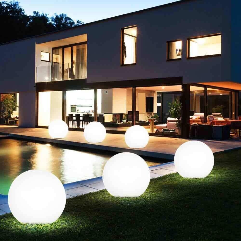 LAMPADA SFERA DA TERRA INTERNO ESTERNO ILLUMINAZIONE GIARDINO PALLA 40 CM IP65