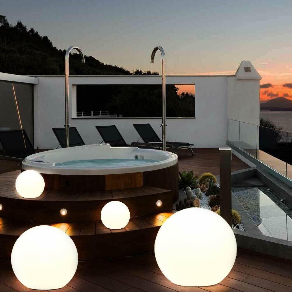 LAMPADA SFERA DA TERRA INTERNO ESTERNO ILLUMINAZIONE GIARDINO PALLA 40 CM IP65