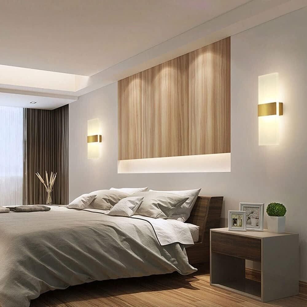 APPLIQUE IN VETRO 10 W 3 TONALITÀ LUCE BIANCA CALDA NATURALE LAMPADA BRONZO