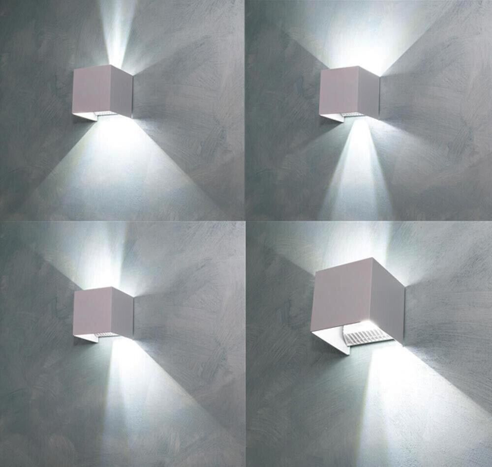 APPLIQUE A PARETE FARETTO 52 LED LUCE BIANCA 22 WATT ESTERNO INTERNO IP65 ES66GF