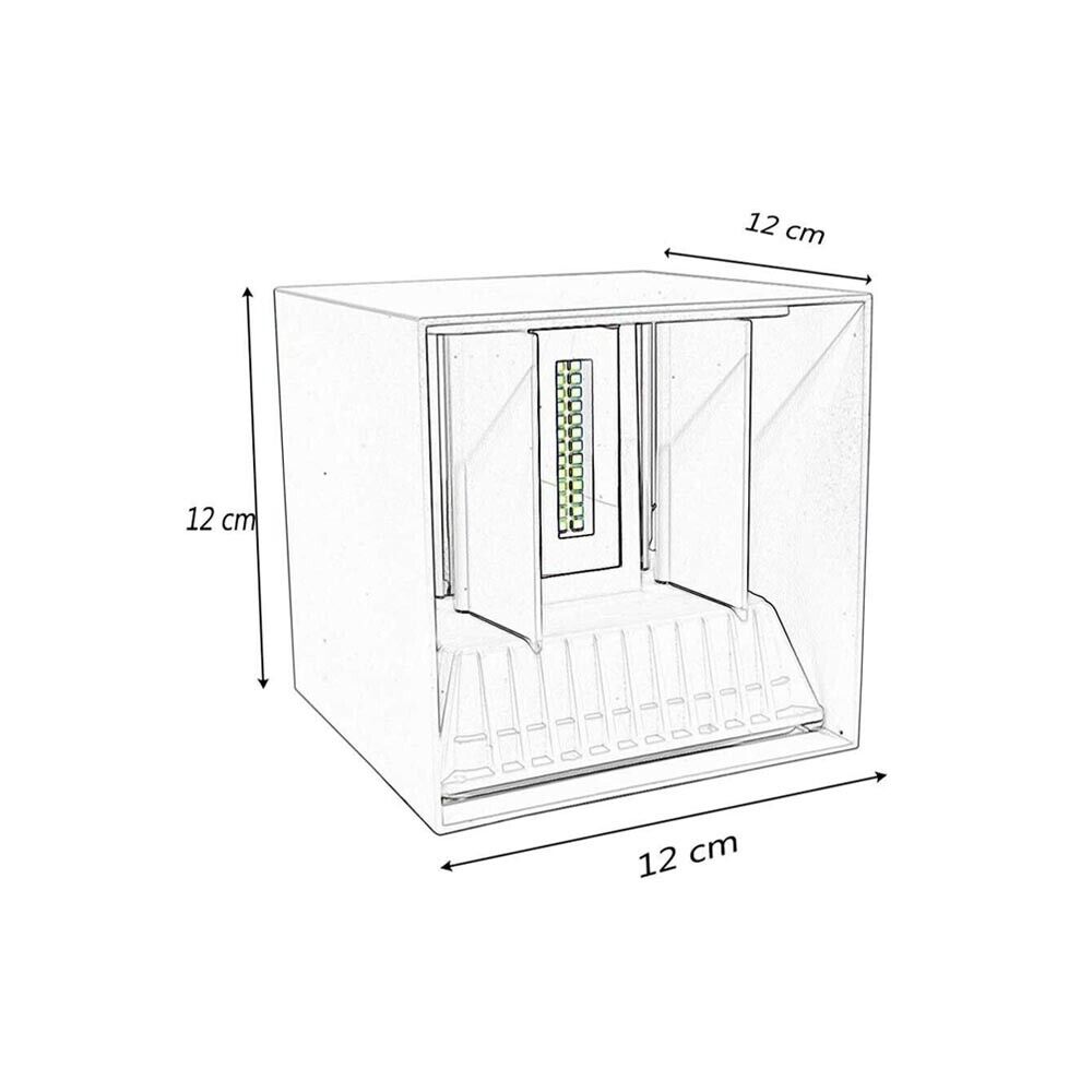 APPLIQUE A PARETE FARETTO 52 LED LUCE CALDA 22 WATT ESTERNO INTERNO IP65 ES66NC