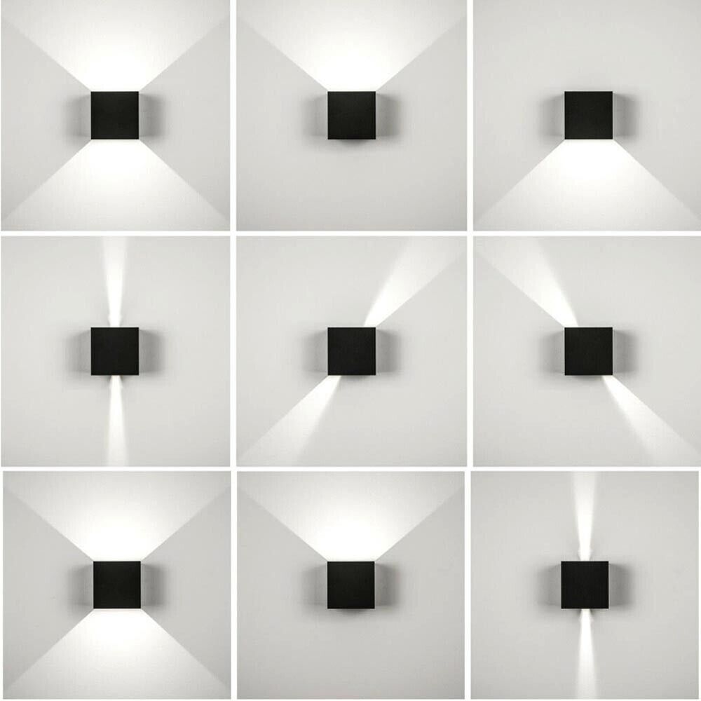 APPLIQUE A PARETE FARETTO 52 LED LUCE BIANCA 22 WATT ESTERNO INTERNO IP65 ES66NF