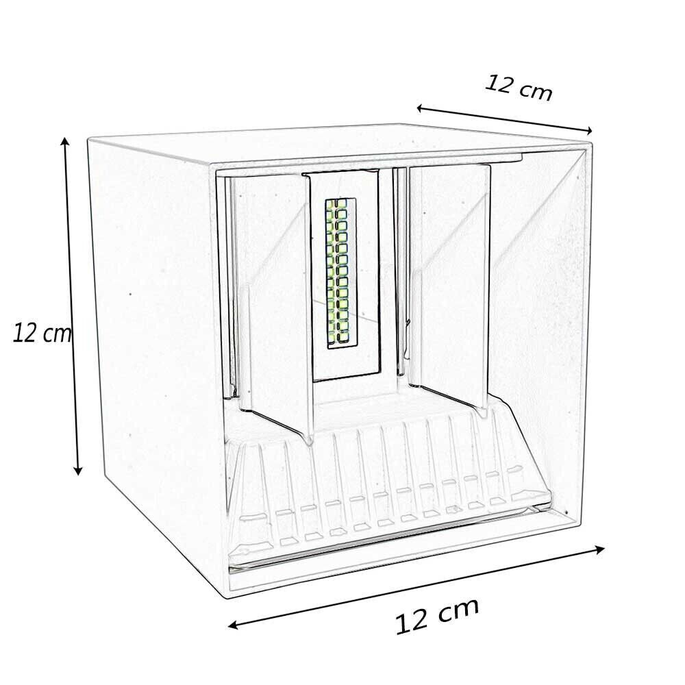 APPLIQUE A PARETE FARETTO 52 LED LUCE CALDA 22 WATT ESTERNO INTERNO IP65 ES66BC