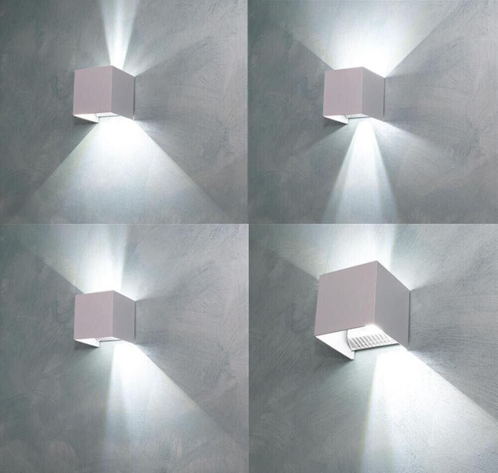 APPLIQUE A PARETE FARETTO 52 LED LUCE BIANCA 22 WATT ESTERNO INTERNO IP65 ES66BF