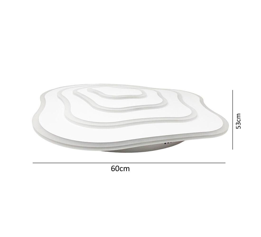 PLAFONIERA LED LUCE CALDA 59 W LAMPADARIO A SOFFITTO MODERNO EFFETTO ONDA PN28BC