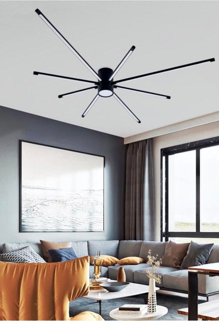 LAMPADARIO DA SOFFITTO PLAFONIERA LED LUCE BIANCA 42 WATT MODERNO NERO PN27NF