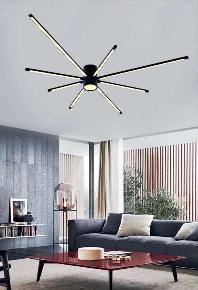 LAMPADARIO DA SOFFITTO PLAFONIERA LED LUCE NATURALE 42 WATT MODERNO NERO