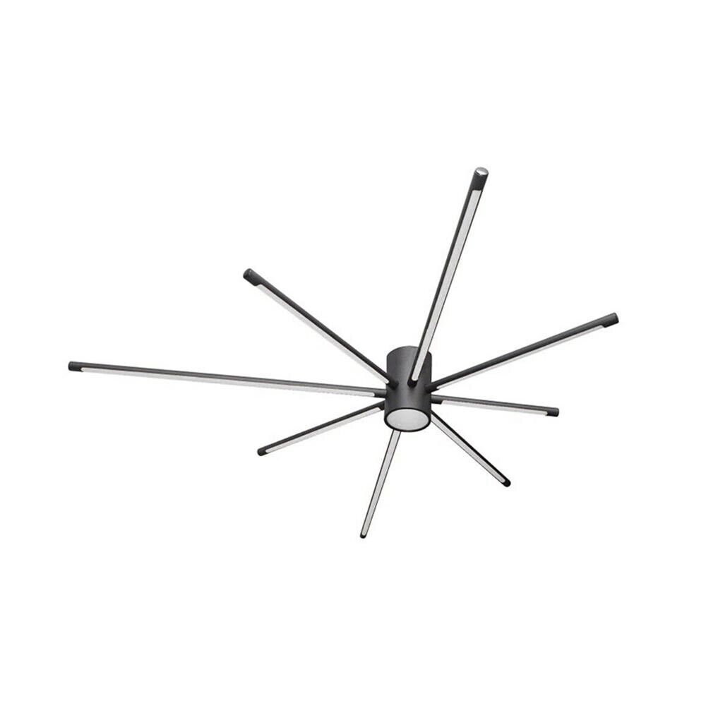LAMPADARIO DA SOFFITTO PLAFONIERA LED LUCE NATURALE 42 WATT MODERNO NERO
