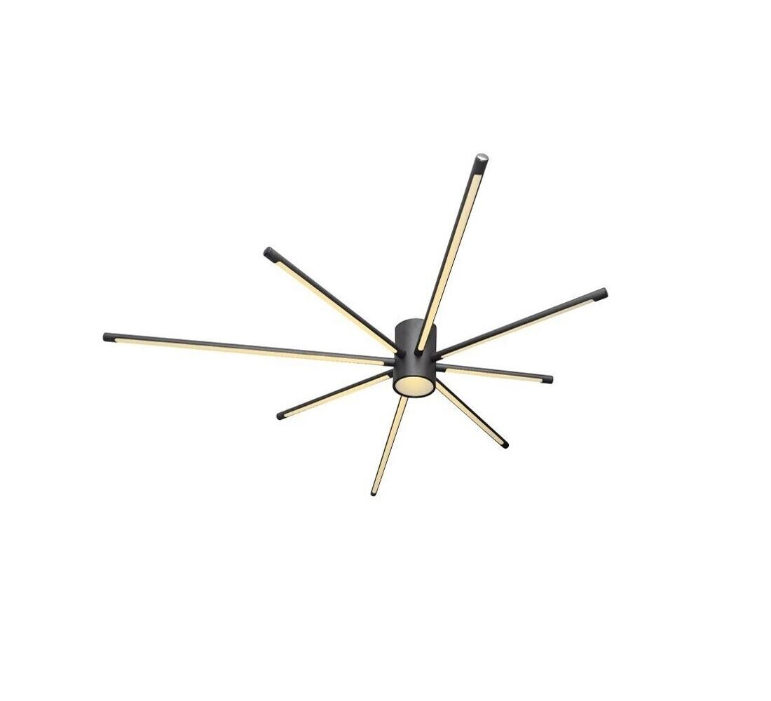 LAMPADARIO DA SOFFITTO PLAFONIERA LED LUCE NATURALE 42 WATT MODERNO NERO