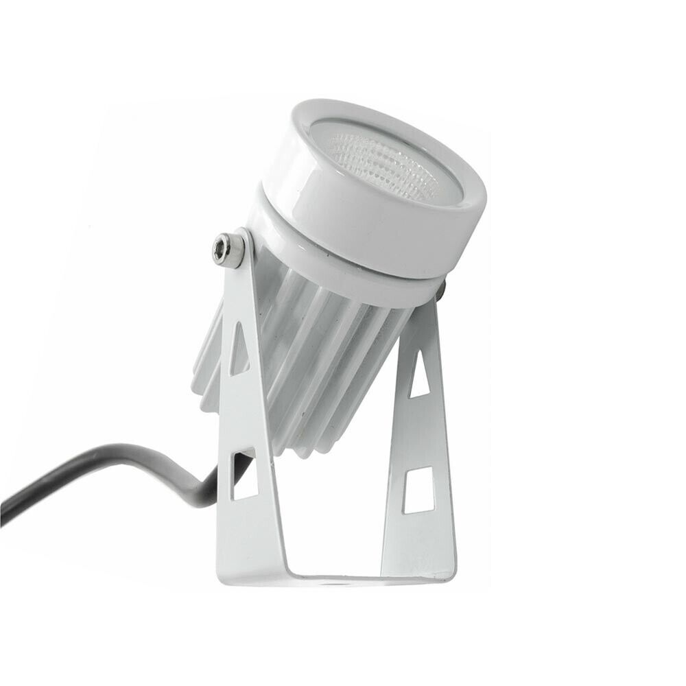 FARETTO LED LUCE BLU COB 3.5 W PROIETTORE DA GIARDINO TERRA STAFFA A PARETE ES38