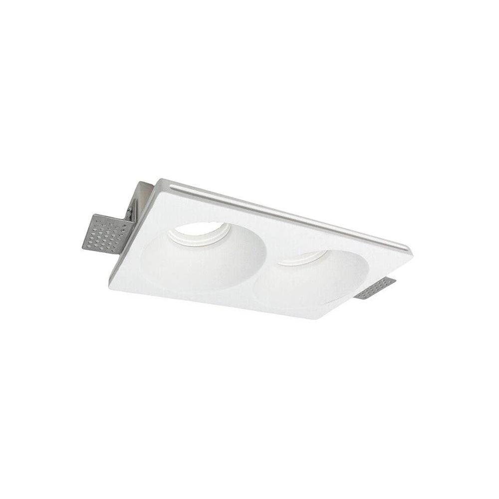PORTAFARETTO INCASSO IN GESSO SCOMPARSA DOPPIO DIFFUSORE TONDO ATTACCO GU10 GS23