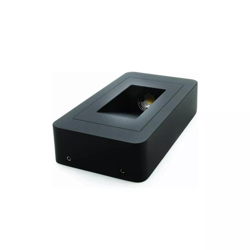 APPLIQUE LED LUCE NATURALE FARETTO 12 W SEGNAPASSI A MURO ESTERNO NERO IP65 ES62