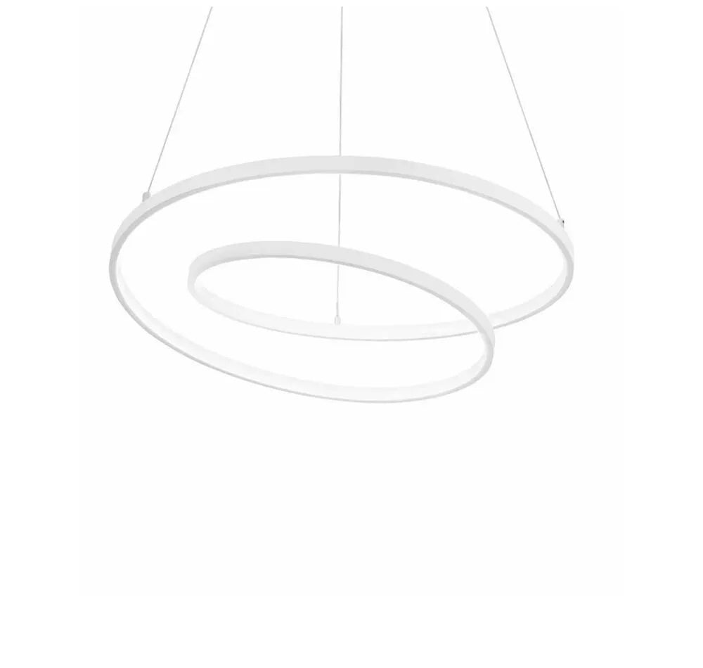 LAMPADARIO LED A SOSPENSIONE ANELLI INCROCIATI 38 W LUCE BIANCA CALDA NATURALE