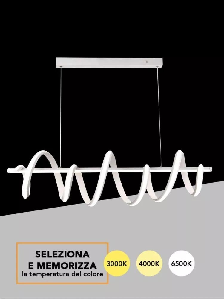 LAMPADARIO LED 3 TONALITA LUCE BIANCA CALDA NATURALE 60 WATT STILE MODERNO