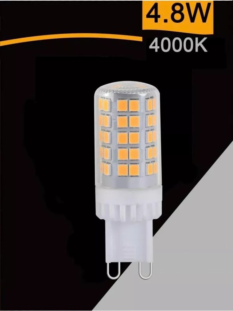 5 LAMPADINE G9 LAMPADINA LED 4.8 W = 60 W LUCE NATURALE PER LAMPADARIO APPLIQUE