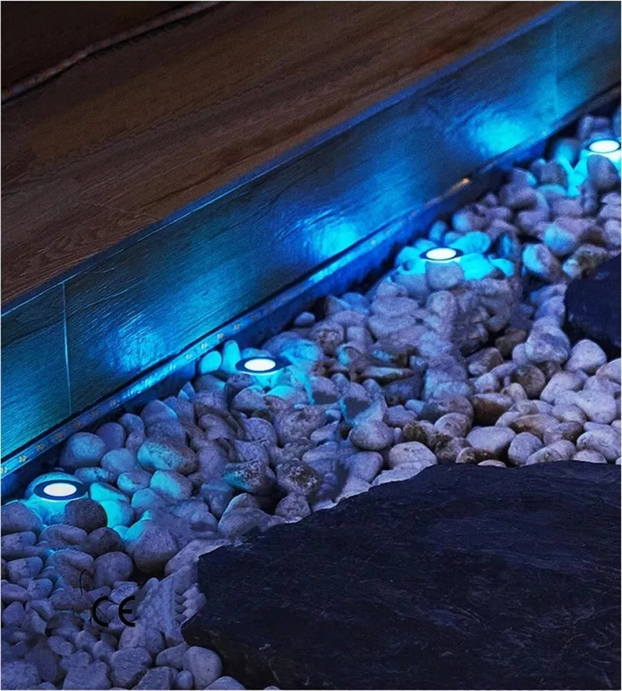FARETTO SEGNAPASSI CALPESTABILE 12 V 1 W LED LUCE BLU ESTERNO GIARDINO IP68 ES41