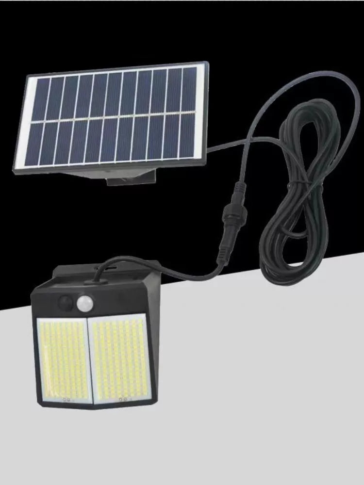 FARETTO CON PANNELLO SOLARE SENSORE MOVIMENTO APPLIQUE LUCE BIANCA 6500K IP65