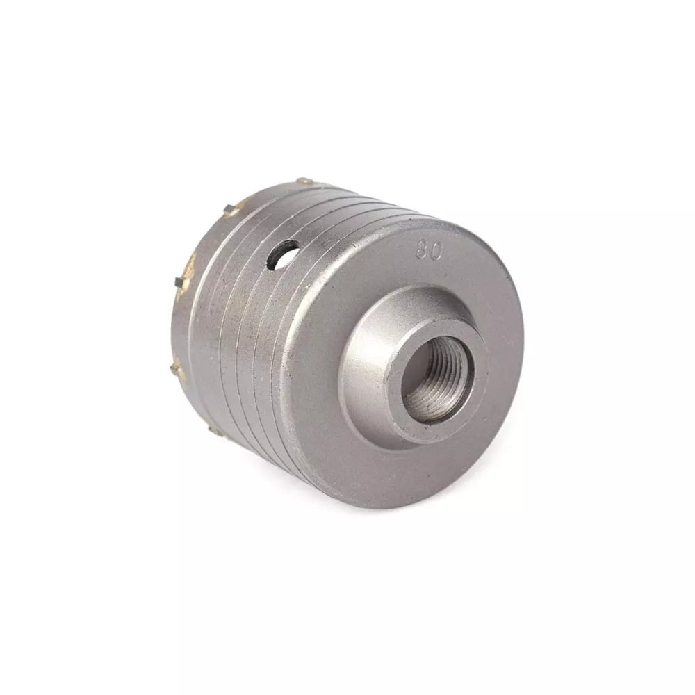 FRESA TAZZA CAROTATRICE MURO 80 MM ASTA PROLUNGA 9 CM X TRAPANO ATTACCO SDS PLUS