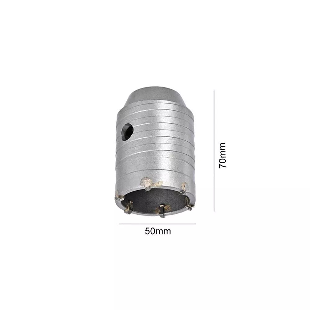 FRESA TAZZA CAROTATRICE 50 MM ASTA PROLUNGA 9 CM PER TRAPANO ATTACCO SDS PLUS