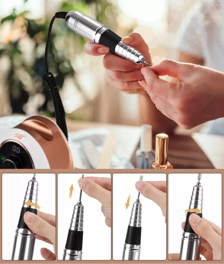 FRESA PROFESSIONALE RICOSTRUZIONE UNGHIE MICROMOTORE 45.000 GIRI NAIL ART