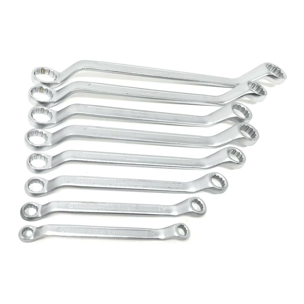 SET 8 CHIAVI INGLESI POLIGONALI PIEGATE A STELLA CHIAVE DOPPIA DA 6 A 22 MM