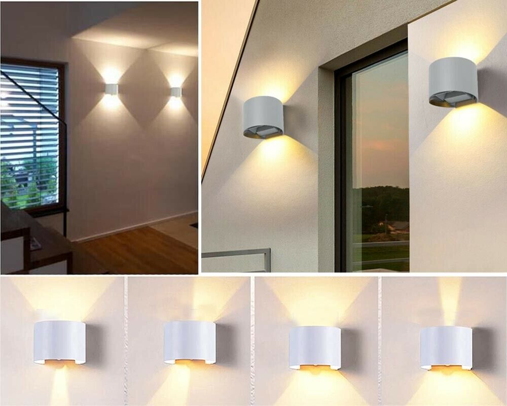 APPLIQUE A PARETE 28 LED 12 W FARETTO LUCE CALDA 3000K INTERNO ESTERNO ES44-BC