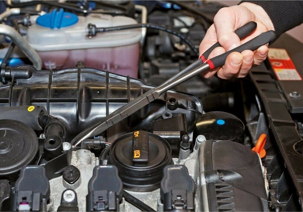 PINZA DOPPIO SNODO CON BECCO CURVO . 45° SMONTA E MONTA VALVOLA DEL MOTORE AUTO