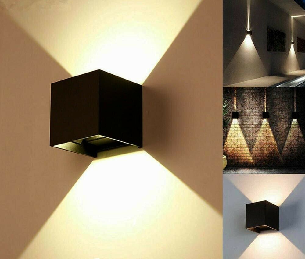 APPLIQUE LED LUCE CALDA FARETTO DA PARETE 12 W 3000K IP65 ES46NC