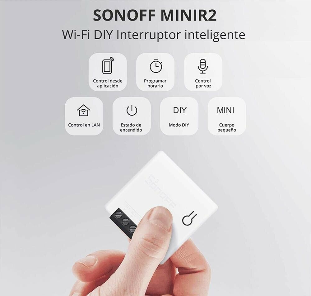 INTERRUTTORE WIFI SONOFF MINI R2 PRESA SMART SWITCH GOOGLE HOME ALEXA