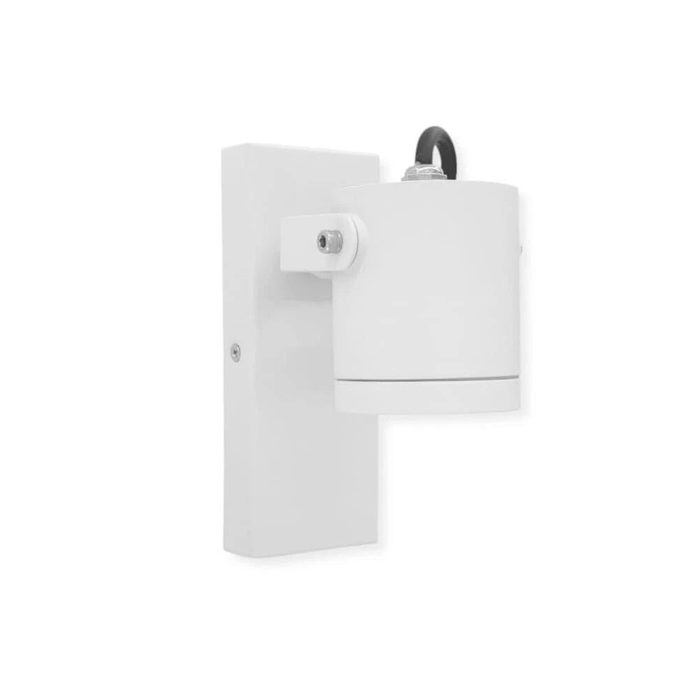 APPLIQUE A PARETE FARETTO ORIENTABILE ATTACCO GU10 LAMPADA X MURO ESTERNO BIANCO