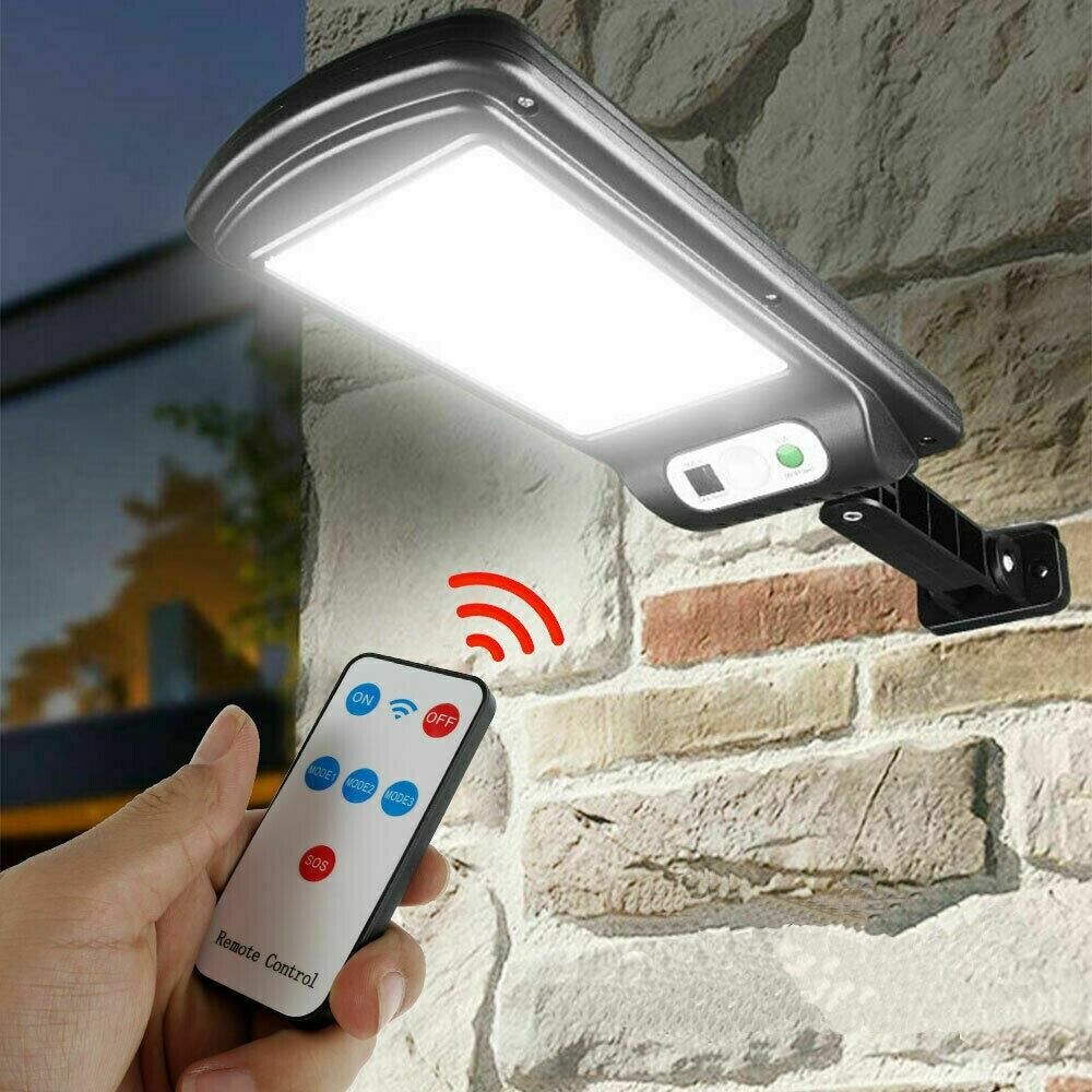 FARETTO 8 LED COB PANNELLO SOLARE . FARO SENSORE RILEVA MOVIMENTO CREPUSCOLARE